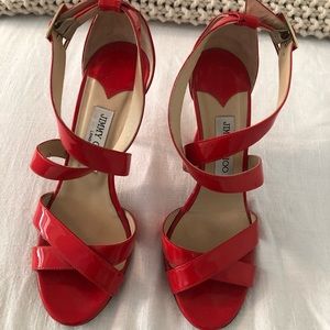 Red Jimmy Choo Strappy Heels